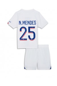 Paris Saint-Germain Nuno Mendes #25 Babyklær Tredje Fotballdrakt til barn 2022-23 Korte ermer (+ Korte bukser)